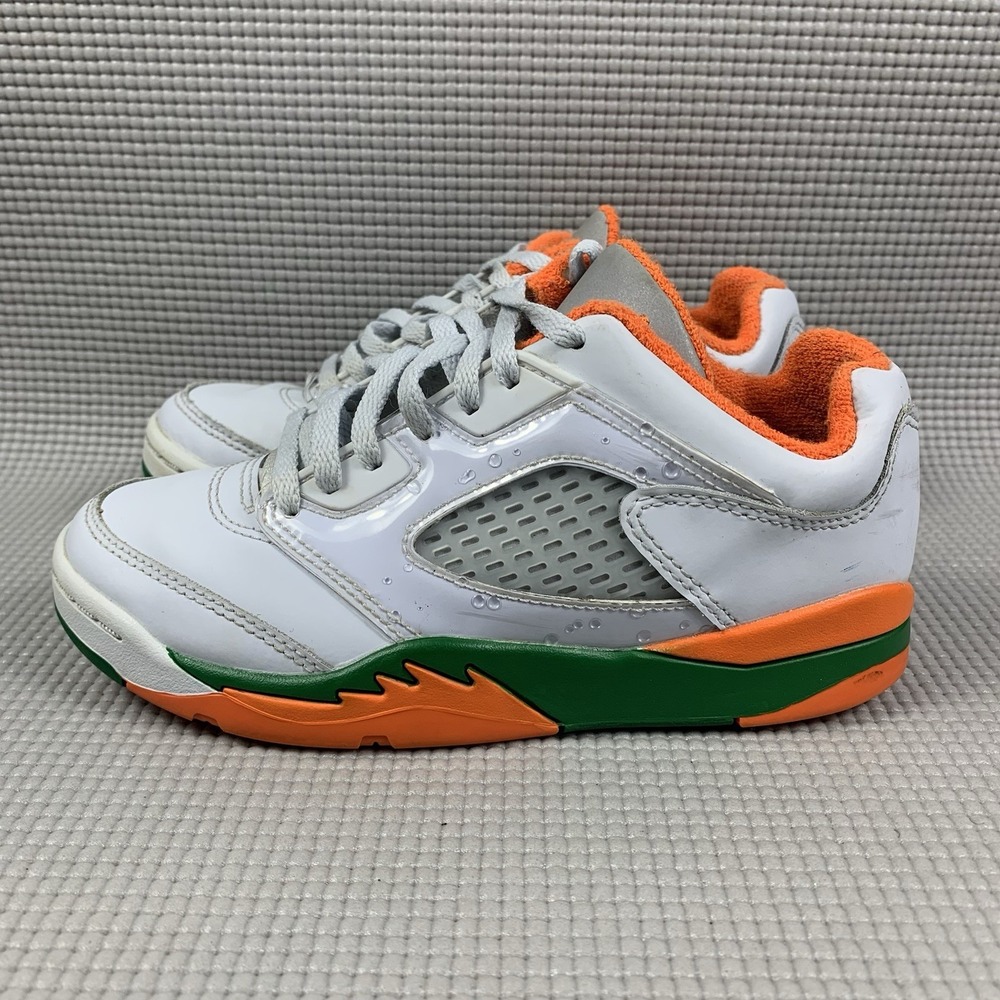 Jordan 5 Low Shoes Boys Size 1.5 Youth Hurricanes Basketball FQ1316-018 - Picture 1 of 9
